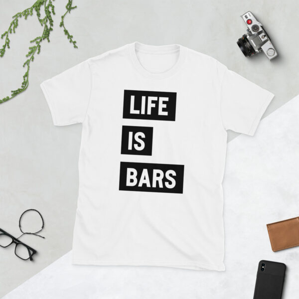 LIFE IS BARS WHITE TEE